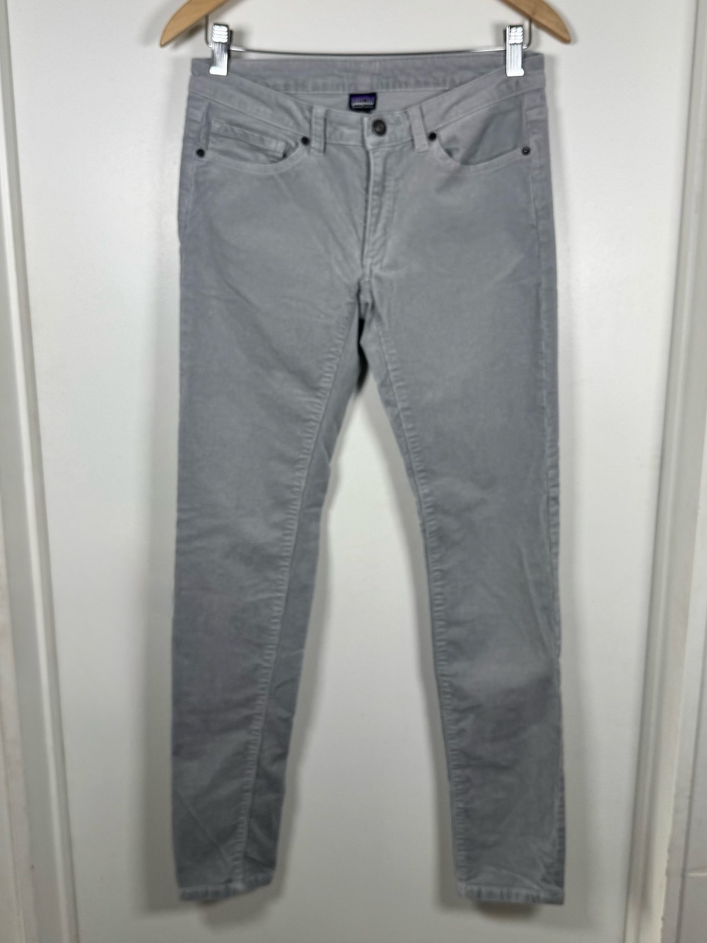 Patagonia fitted corduroy Pants Women’s 27 Or US 4 soft Gray Classic 5 Pocket EU